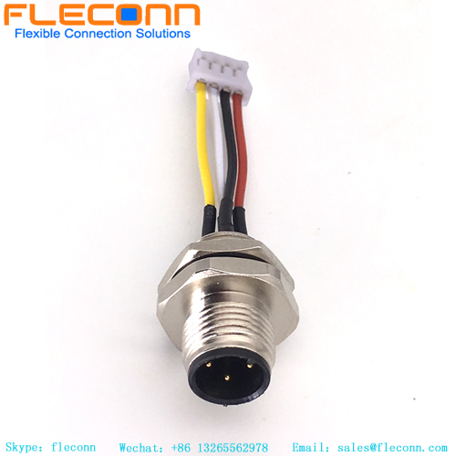 M12-X 8 Pin Female Panel Mount Connector