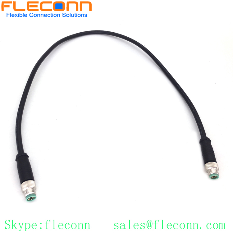 M8 5 Pin Male to Male Cable, IP67 Waterproof B-coded Connector Cable,