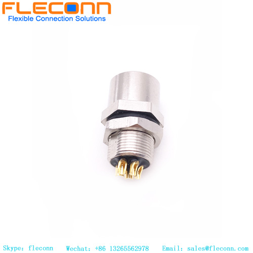 M8 5 Pos Female Rear Fastened Connector