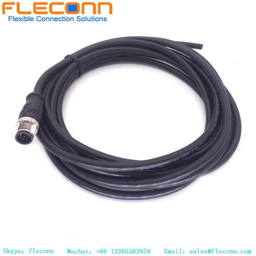 M12 A Coded 8 Pin Male Cable