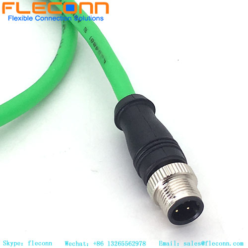 M12 D-Coded To RJ45 Connector Cable