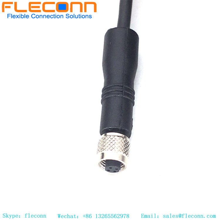 M5 Sensor Cable 3 Pin Female Connector, IP67 Waterproof Class PUR Cable