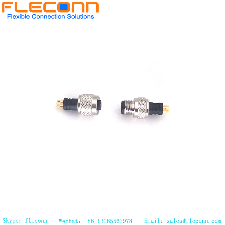 M5 4 Pin Sensor Cable Connector, IP67 IP68 Waterproof Rating