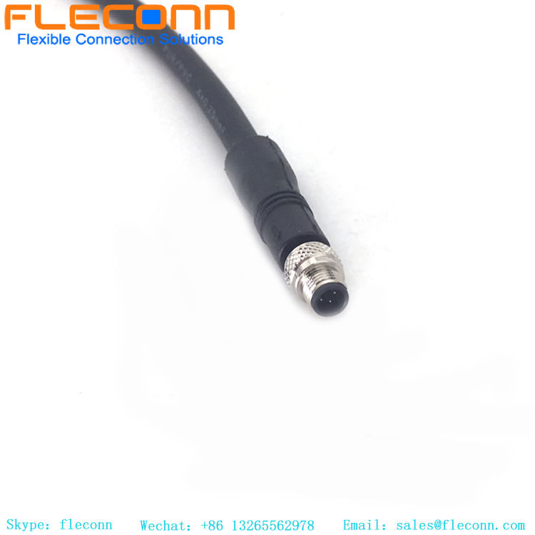 M5 Circular Connector Cable with 2 3 4 pin male plug for Miniature Sensor market and industrial automation applications