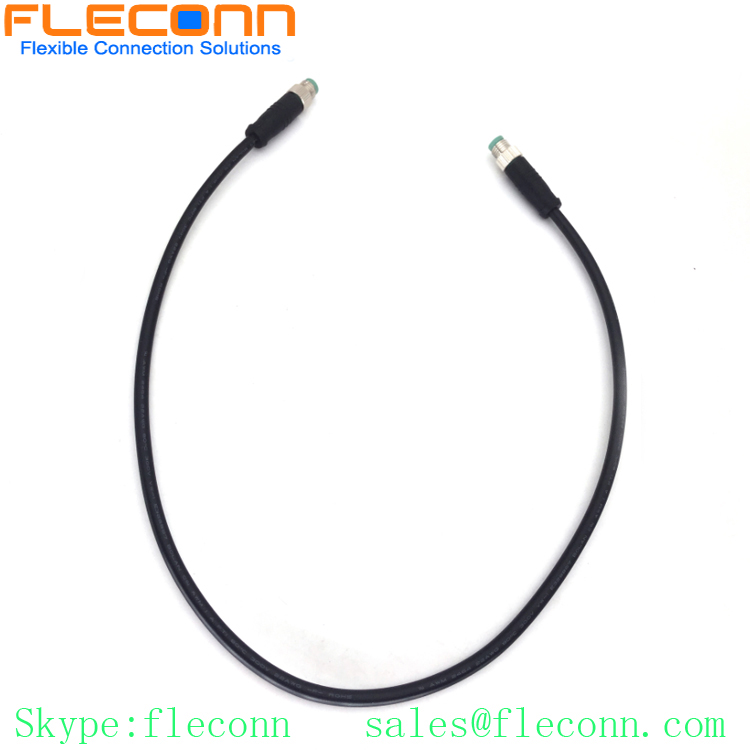 M8 B-coded 5 Pin Male to Male, Female to Female Double Ended Cable Cordsets Cable