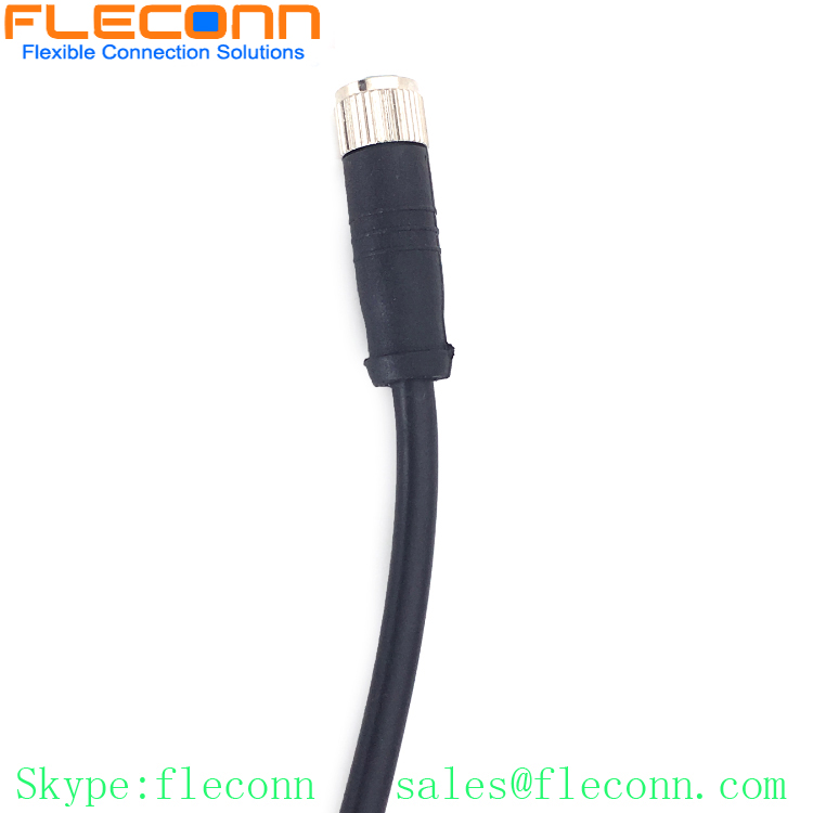M8 B-coded 5-Position Female Straight Single Ended Cable Cordset