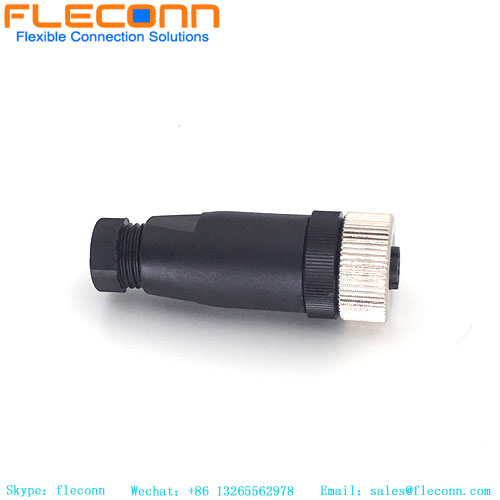 M12 4 Pos Female Plastic Socket