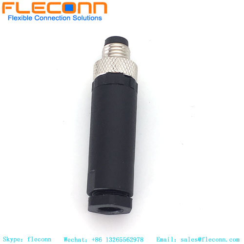 M8 Connector 3 Pin, Male, Field Wireable