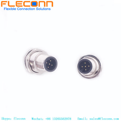 M12 5 Pin PCB Panel Connector