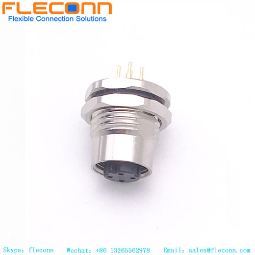 M12 4 Pin Connector Panel Mount