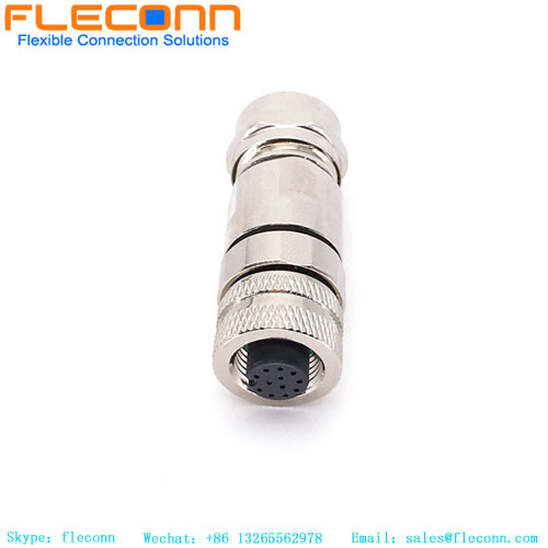 M12 A-Coded Metal Assembled Plug
