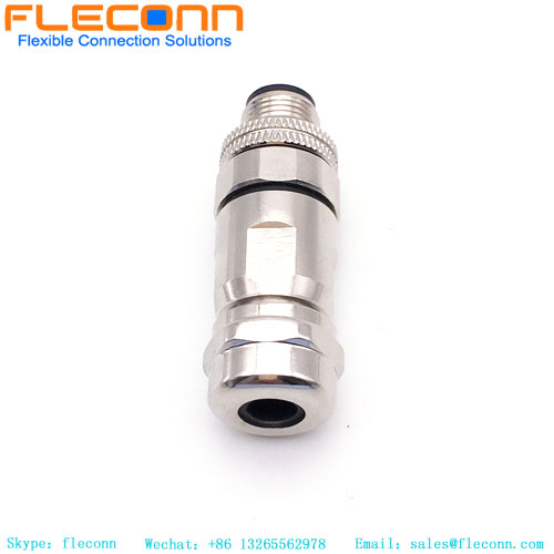 M12 8 Pin A-coded Male Socket