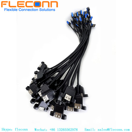 Female Connector With Ear Screw Hole Female To Double-sided USB Plug