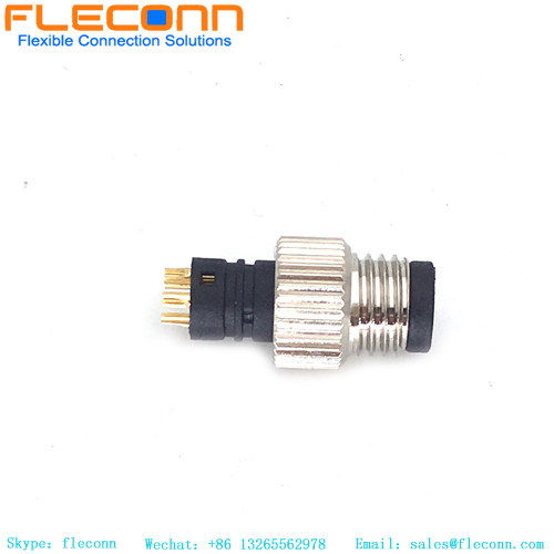 M8 4 Pin Male Overmolded Socket