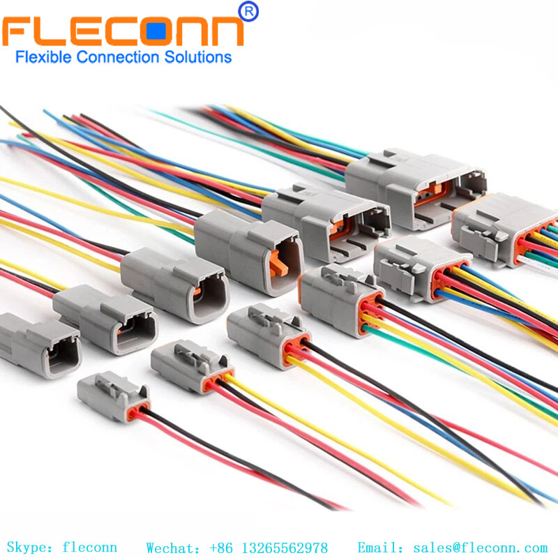 Deutsch 3 Pin Automotive Sealed Electric Plug Waterproof Connector Wire Harness DTM Series DTM06-3S DTM04-3P
