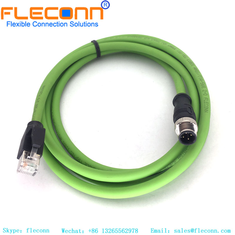 RJ45 To M12 D Coded Cable