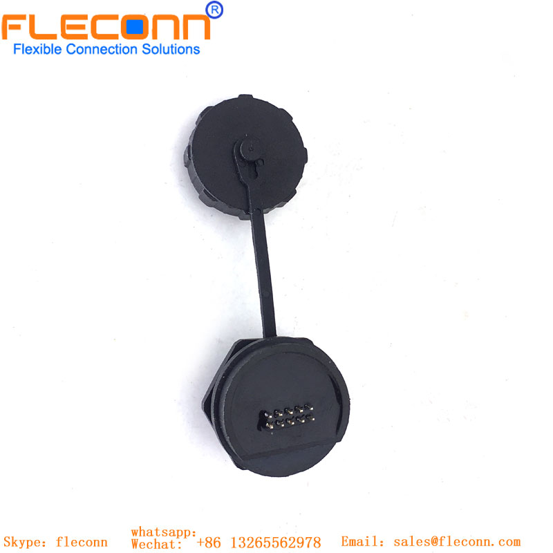 Waterproof RJ45 Connector with board mount solder pins