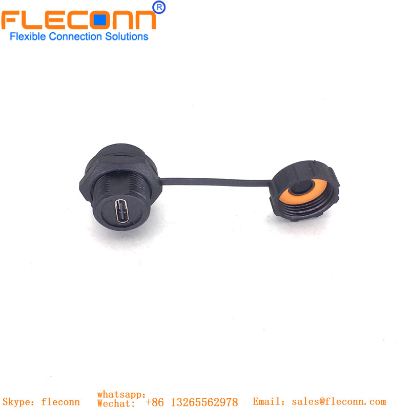Type-C Male To Female Mount Connector