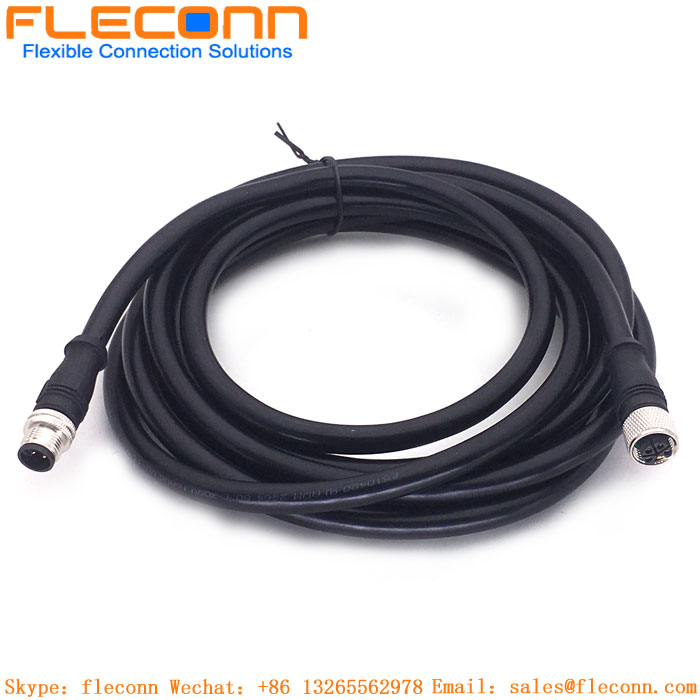 M12 L-Coded 4+PE Male Connector Cable