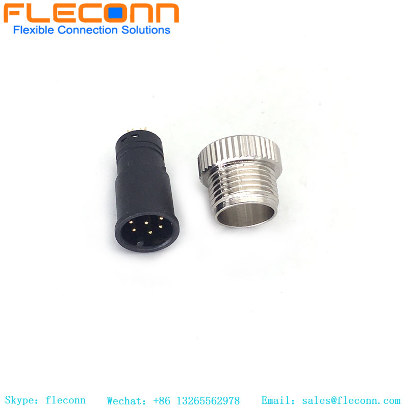 M12 A-Coded 8 Pin Molded Connector