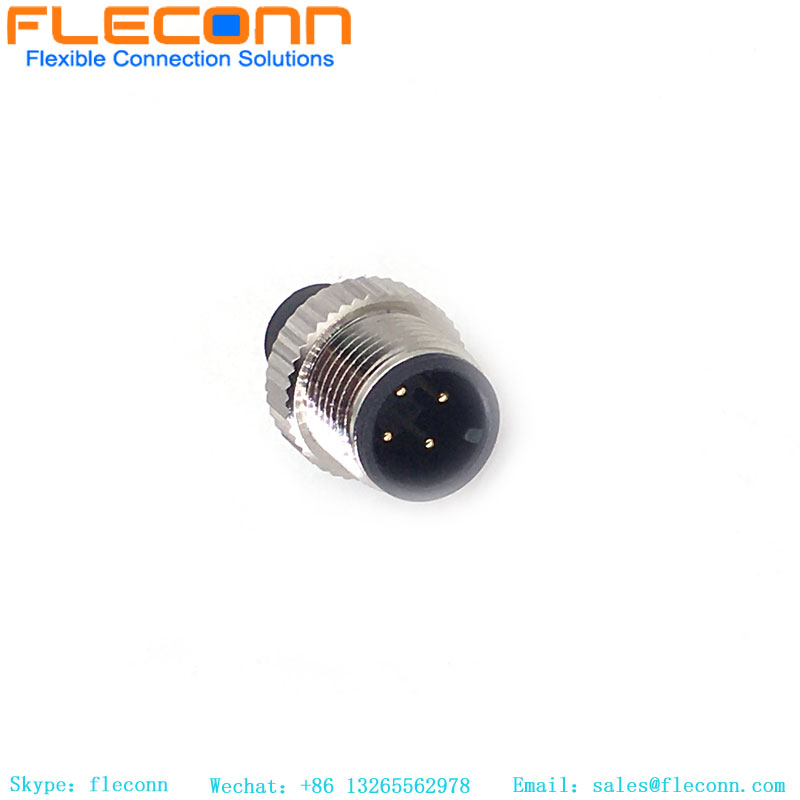 M12 4 Pin A-Coded Shield Molded Connector
