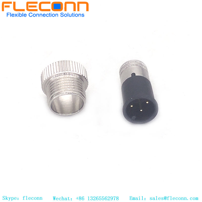 M12 4 Pin A-Coded Shield Molded Connector
