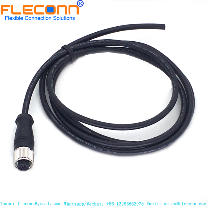 M12 4 Pin Female Cabe FLECONN can produce high quality single ended M12 4 Pin A-code female cabe