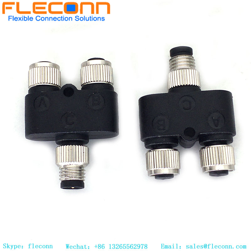 M8 4Pin Y Adapter Connector M8 4Pin Y Adapter Connector