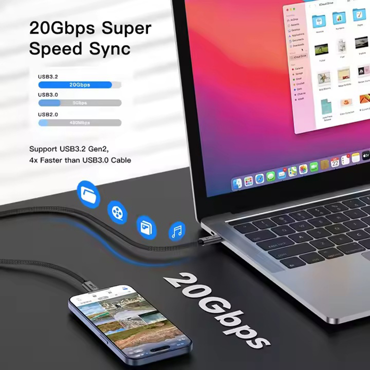 USB3.1 Male To Male Data Cable