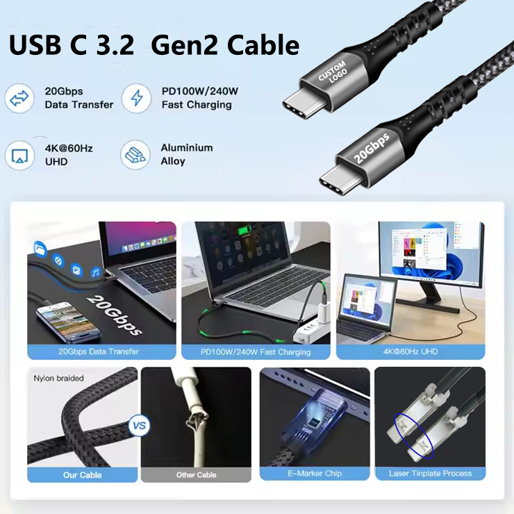 USB3.1 Male To Male Data Cable